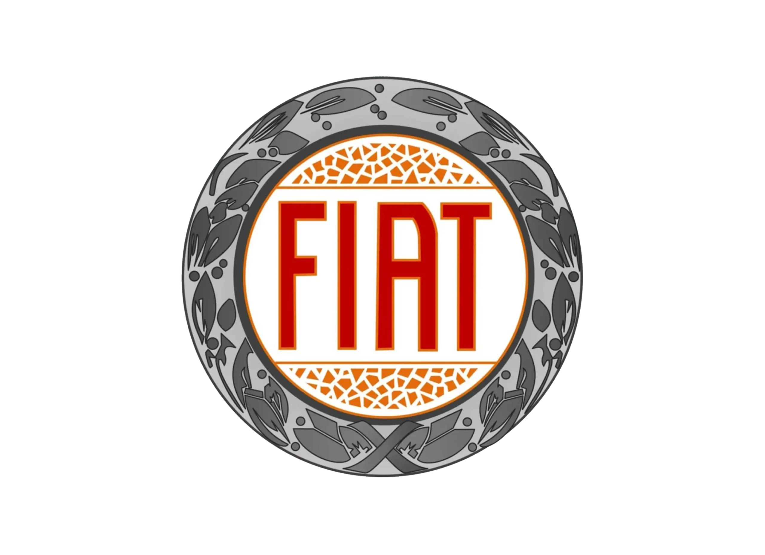 Logo Fiat 500 95 mm double, panda, dot _ avant acronym
