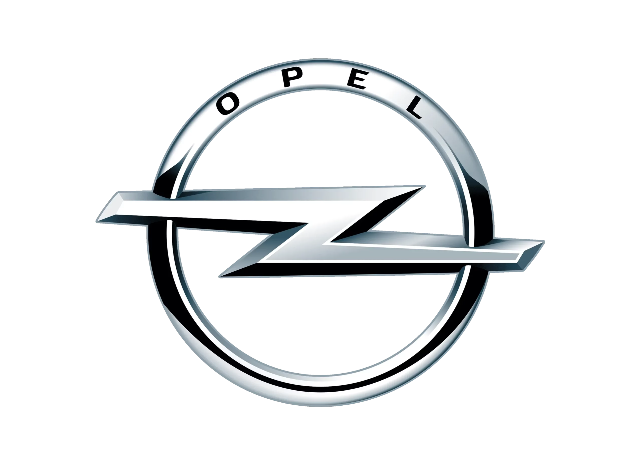 MINSK, BELARUS 07.10.19: Opel car emblem on the car hood. Concept